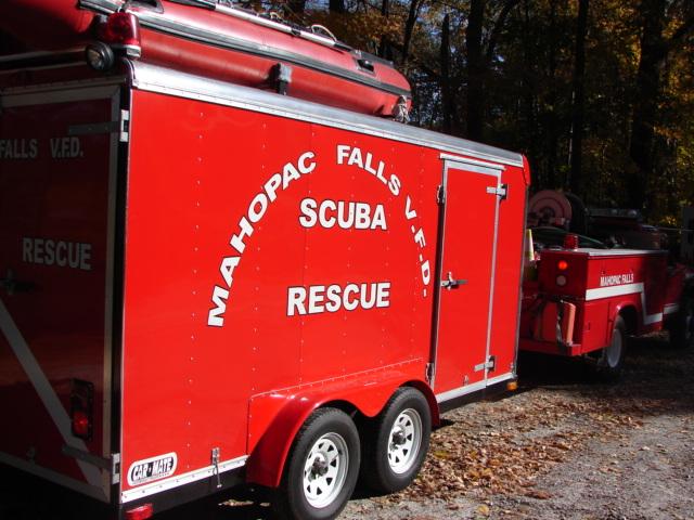 October 2006- Putnam Lake Firefighters train with Mahopac and Somers Fire Department's Dive Teams at a water rescue drill