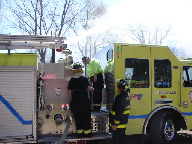 January 2009- Putnam Lake Firefighters practice the skills needed to rescue someone from the frozen lake