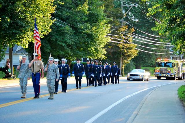 Members marching in Patterson FD's annual parade. Photo credit Kurt Von Dietsch.